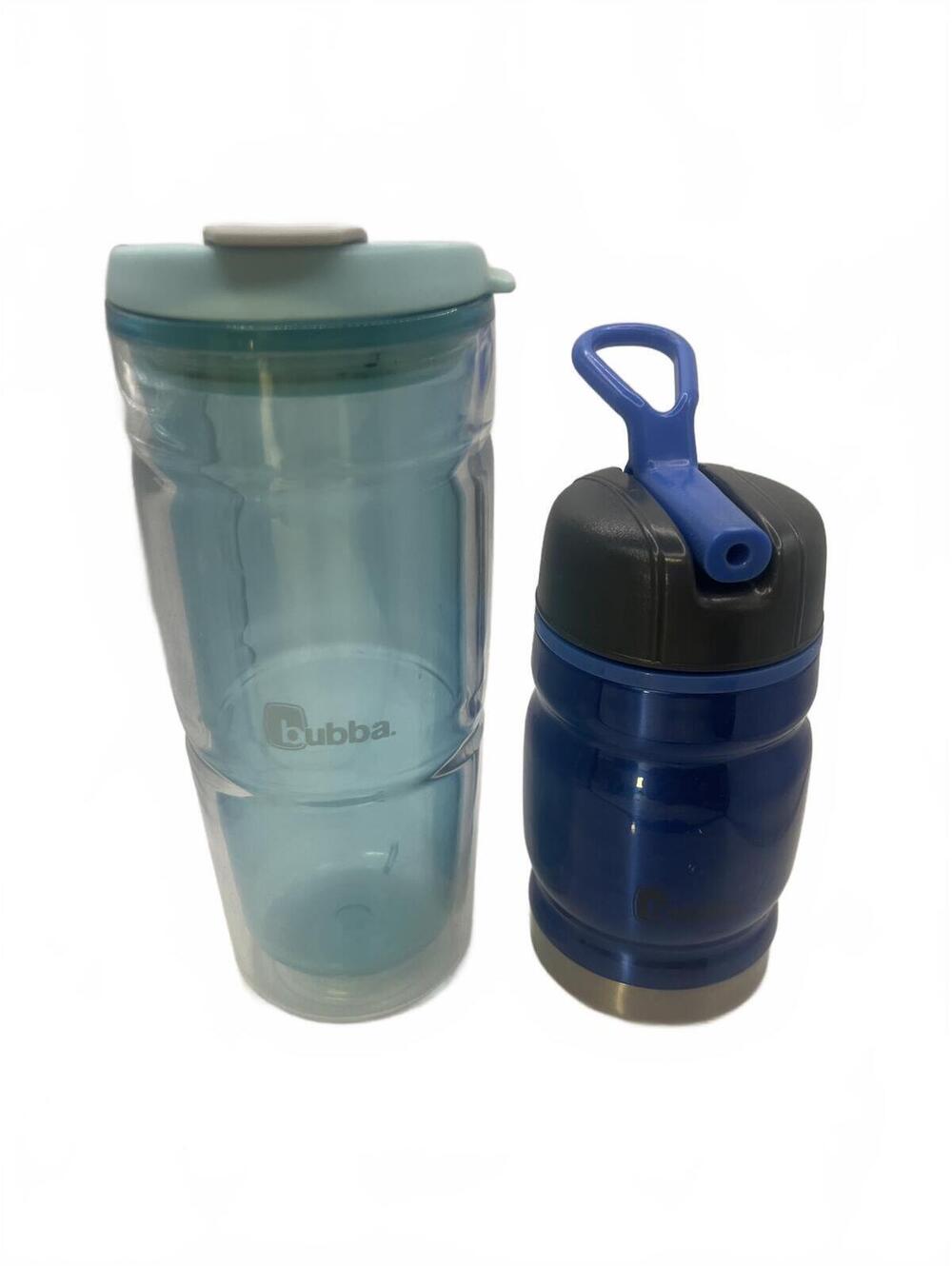 Bubba Insulated Water Bottle Set of 2 Flip Top Lid & Flip Straw Lid Reusable